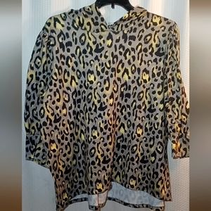 Cheetah print hoodie.